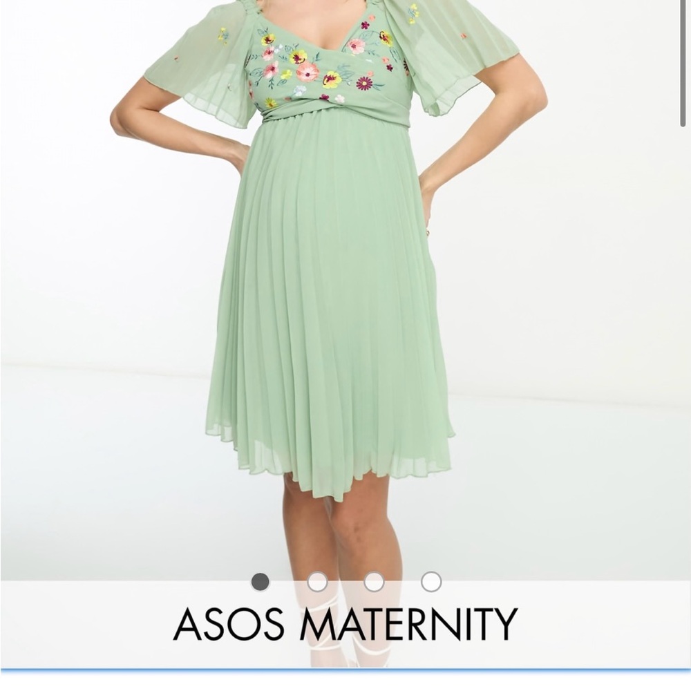 ASOS Maternity Green Floral Dress
